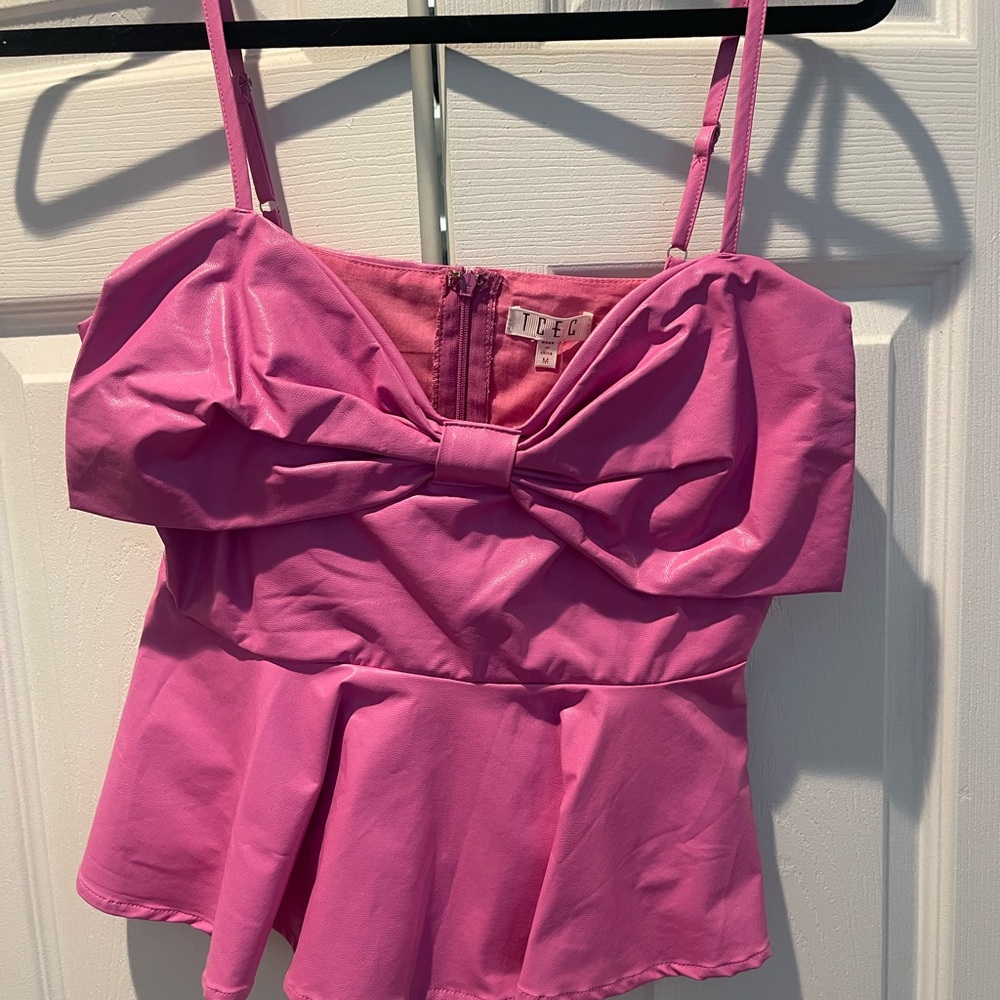 TCEC Pink Bustier Peplum Camisole